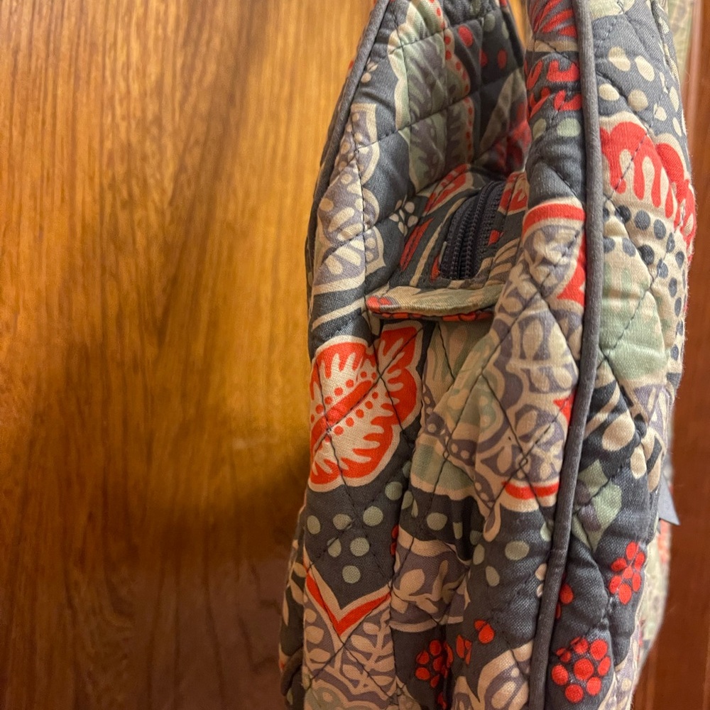 Vera Bradley - purse - gray w/orange, lavender & aqua - used - Picture 7 of 7